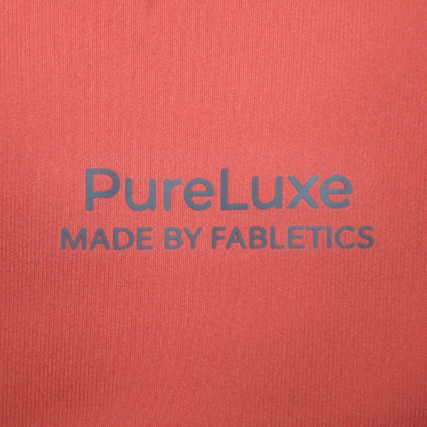 Fabletics AW Pant NEW $70 Pure Luxe Sz XL x 25 Orange Pockets Poly Elastane