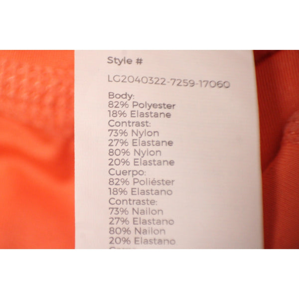 Fabletics AW Pant NEW $70 Pure Luxe Sz XL x 25 Orange Pockets Poly Elastane