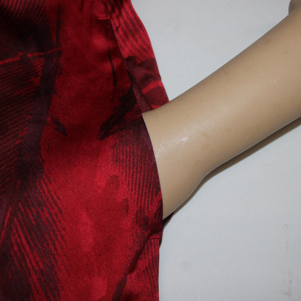 Chicos Dress NEW $149 Sz 2.5 Red Burgundy Floral Collared 100% Polyester Dress