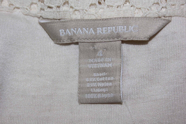 Banana Republic NEW $130 Sz 4 Cream Open Weave Lined Cotton Nylon Dress