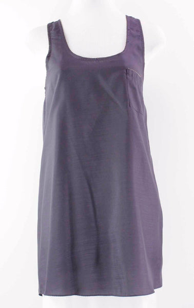 Collective Concepts NEW $42 Dark Navy Metal Bead Neckline Polyester Top