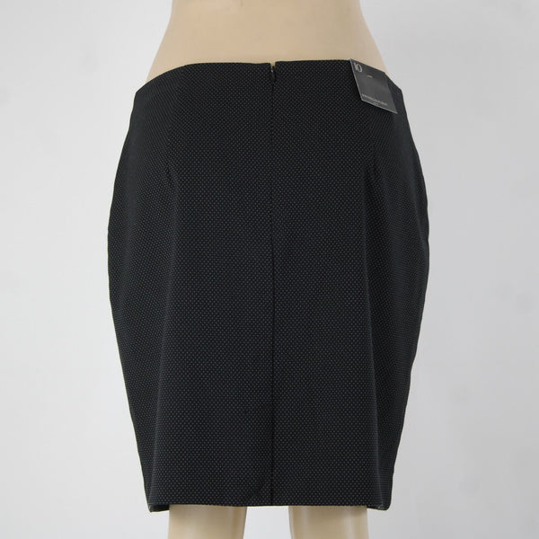 Banana Republic NEW $60 Sz 10 Black White Polka Dot Rayon Polyester Short Skirt
