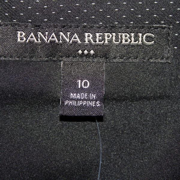 Banana Republic NEW $60 Sz 10 Black White Polka Dot Rayon Polyester Short Skirt
