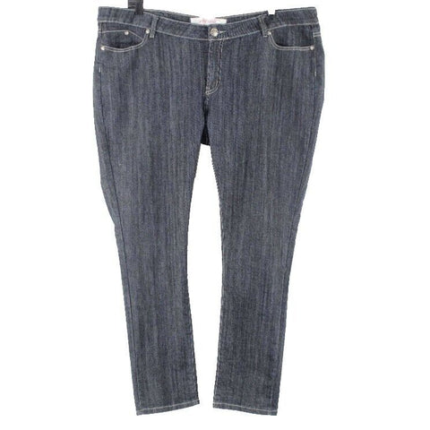 Aviva 23/24 x 32 Blue Denim Sequin Rhinestone Cotton Elastane Jeans