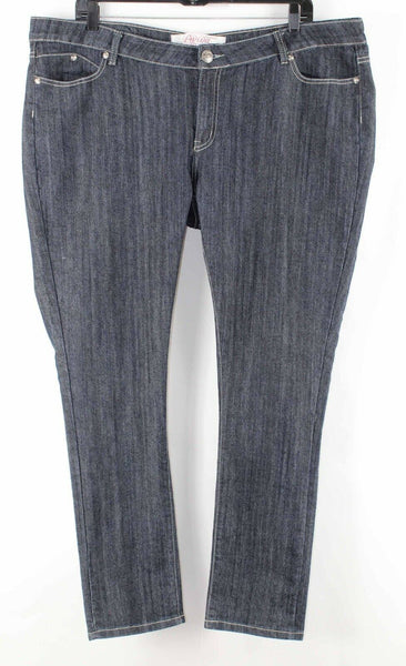 Aviva 23/24 x 32 Blue Denim Sequin Rhinestone Cotton Elastane Jeans