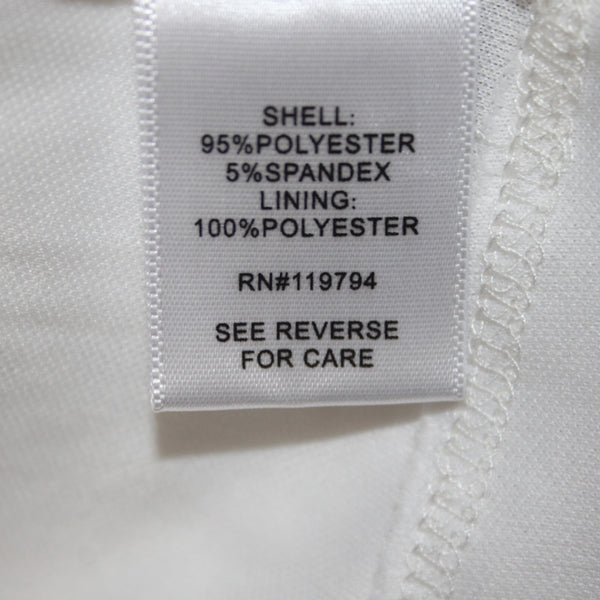 One World Dress NEW Sz 14? White Orange Multi Floral Mesh Poly Dress