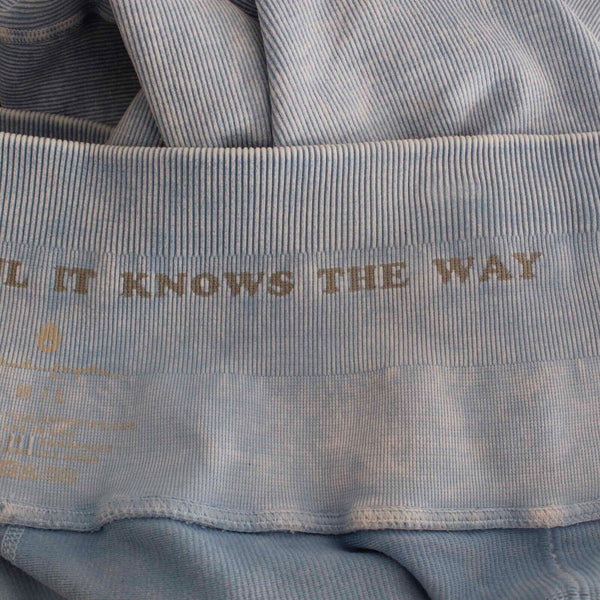 Spiritual Gangsta Sz M L Light Blue Distressed Ribbed Active Wear Legging