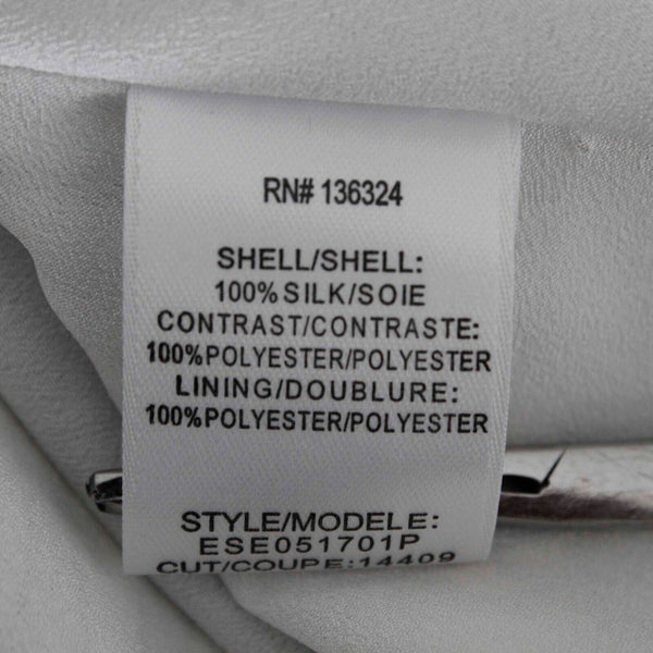 Halston NEW $225 Sz 4 Cream Lavender Silver Accent Silk Polyester Lined Dress