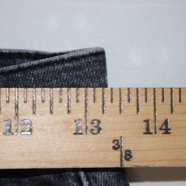 Re/Done Jeans Sz 28 x 29 Charcoal Denim Pockets Skinny Leg Raw Hem Cotton Jeans