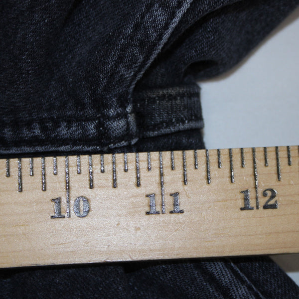 Re/Done Jeans Sz 28 x 29 Charcoal Denim Pockets Skinny Leg Raw Hem Cotton Jeans