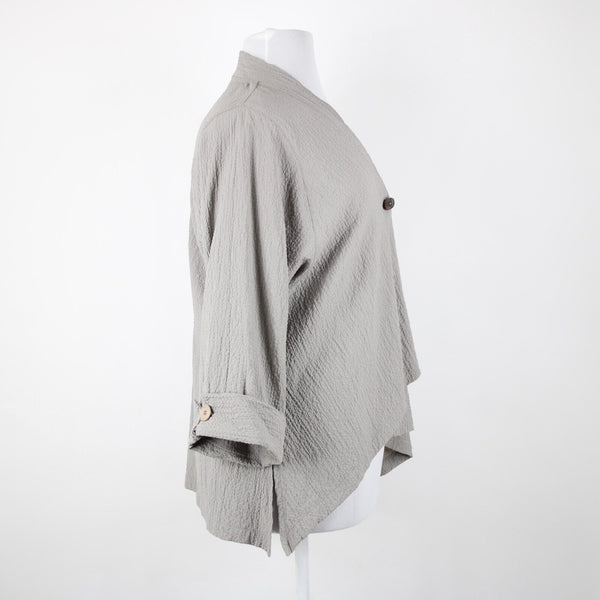 Moonlight Y & S Fashion Design Sz L Taupe Brown Button Closure Aysmm Rayon Wrap