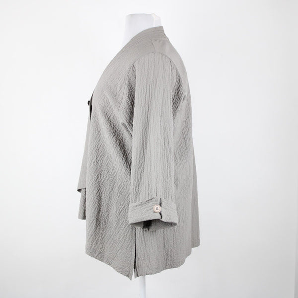 Moonlight Y & S Fashion Design Sz L Taupe Brown Button Closure Aysmm Rayon Wrap
