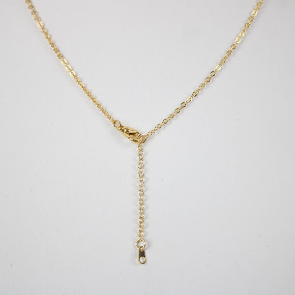 JORDAN NEW Name Goldtone Rhinestone Accent 14.5" w 4.5" Multi Ring Ext Necklace