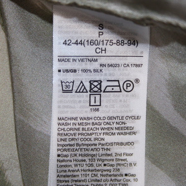 Banana Republic Dress NEW $270 Sz S Mossy Green Tan Belt Unlined 100% Silk Dress