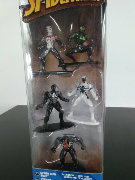 Jada NEW 2017 Marvel Spiderman Nano Metalfigs 5 Pack 1.75" Figure Set