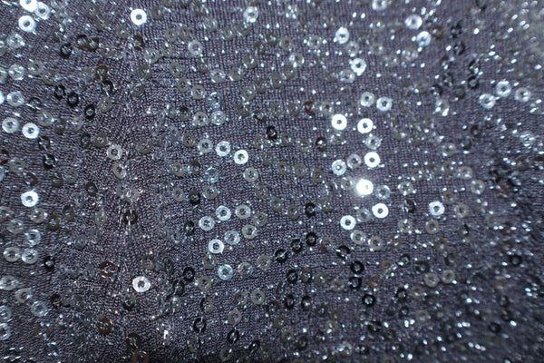 Express Sz XS Charcoal Silver Sequined Nylon Spandex Top