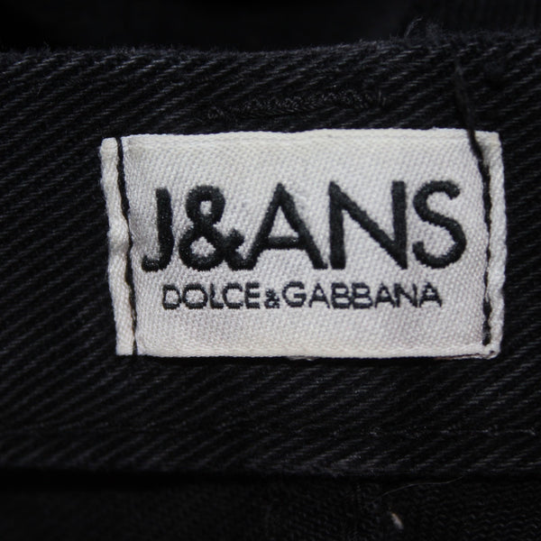 Dolce Gabbana Jeans Ittierre Spa Sz 42 x 28 Black Denim 100% Cotton Jeans
