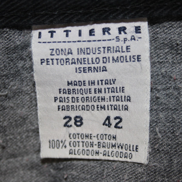 Dolce Gabbana Jeans Ittierre Spa Sz 42 x 28 Black Denim 100% Cotton Jeans