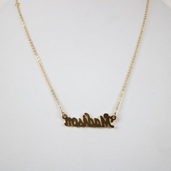 MADISON NEW Name Goldtone Rhinestone Accent 14.5"w 4.5" Multi Ring Ext Necklace