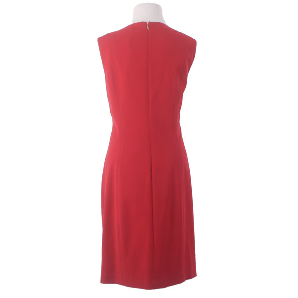 Elie Tahari Dress NEW $248 Natanya Sz 12 Red Stone Red Cotton Elastane Dress