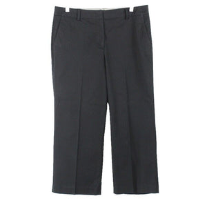 Talbots Chelsea Sz 8 x 23.5 Black Slash Pocket Cotton Blnd Crop Capri Pants