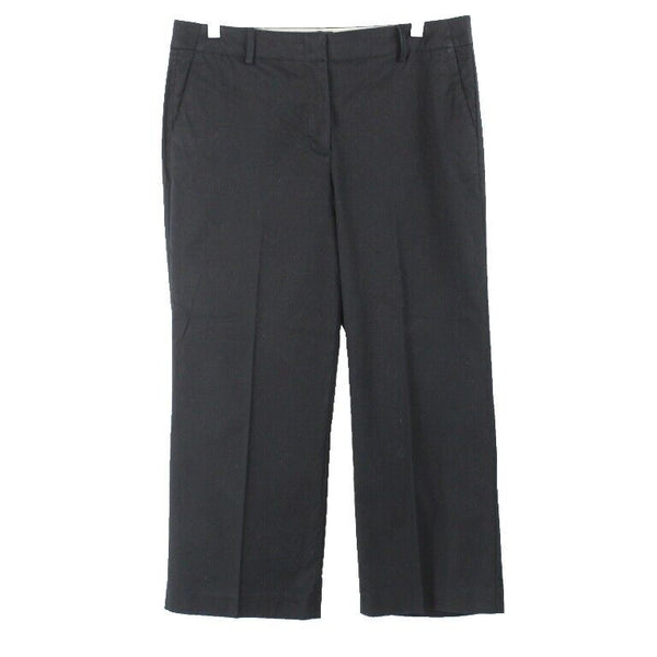Talbots Chelsea Sz 8 x 23.5 Black Slash Pocket Cotton Blnd Crop Capri Pants