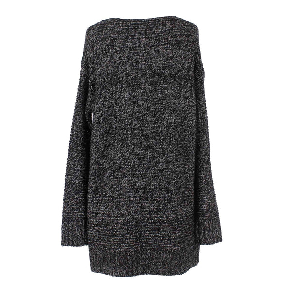 Essentials By Full Tilt NEW Sz L Black White Knit V Neck Acrylic Cotton Sweater