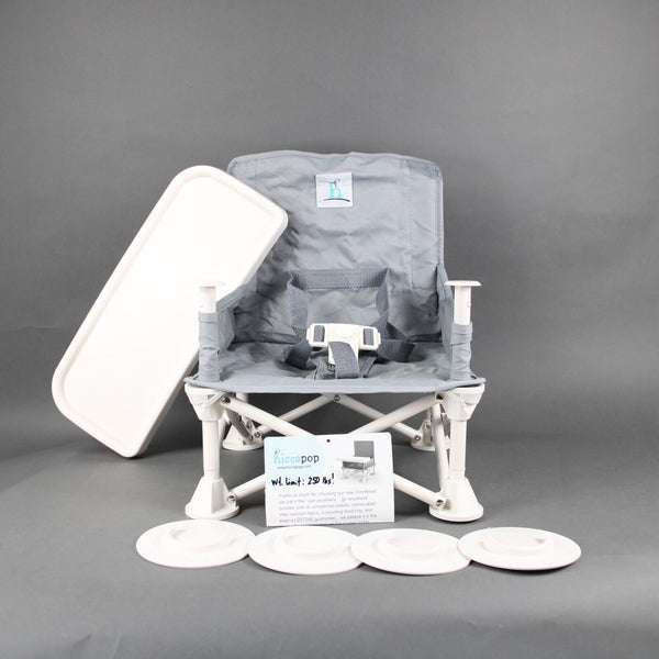 Hiccapop AS IS MISSING SEAT STRAPS On The Go Anywhere Booster Seat High Chair