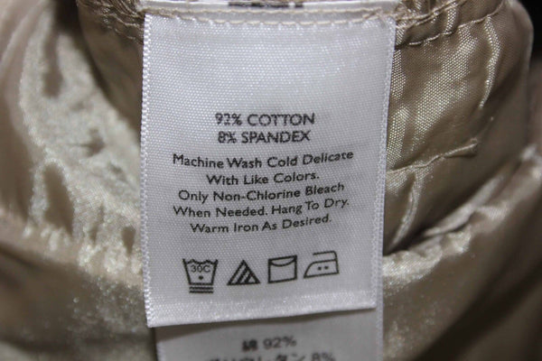 Eddie Bauer Sz 6 X 24.5 Tan Mercer Fit Cotton Spandex Crop Pant