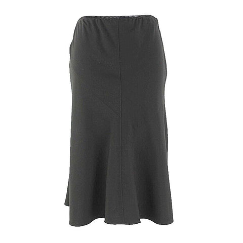 Ingredients Sz 12 Black Flared Elastic Polyester Rayon Spandex Skirt
