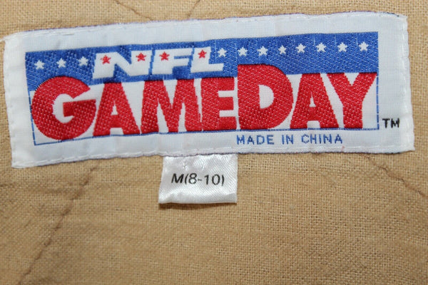 NFL Game Day Sz M 8-10 Black White Red Gold Hood Polyvinyl Cotton Boys Coat