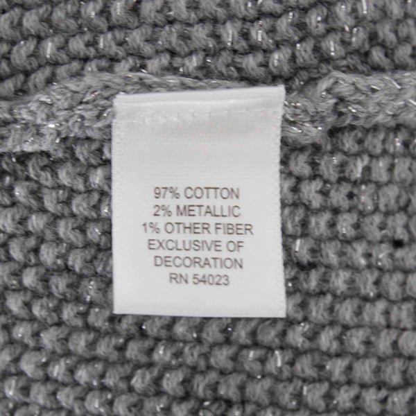 Banana Republic NEW $120 Sz M Gray Hook Loop Cotton Metallic Cardigan Sweater