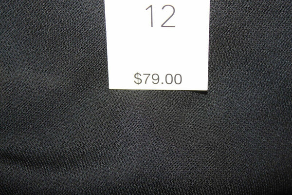 LOFT NEW $79 Sz 12 Black Criss Cross Bust Side Zip Rayon Poly Dress
