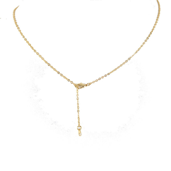 KATHERINE NEW Goldtone Rhinestone Accent 14.5" w 4.5" Multi Ring Ext Necklace