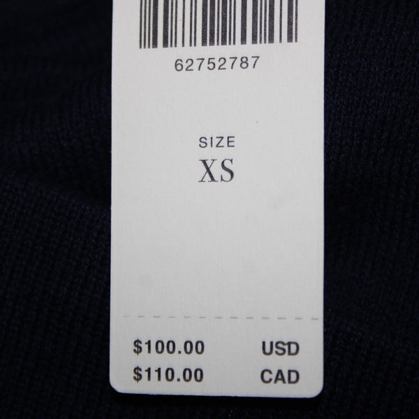 Flat White NEW $ 100 Sz XS x 37 Navy Blue Sheer Leg Lace 100% Cotton Pant
