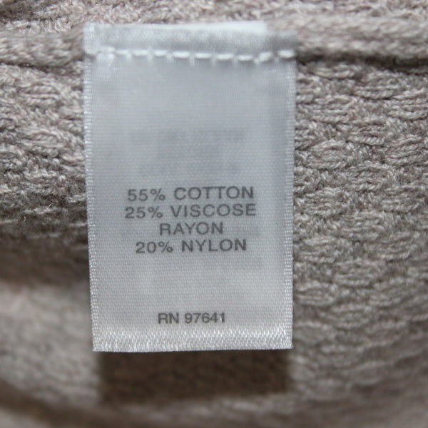 J Jill Sweater Sz M Brown Knit Long Sleeve Cotton Viscose Nylon Sweater
