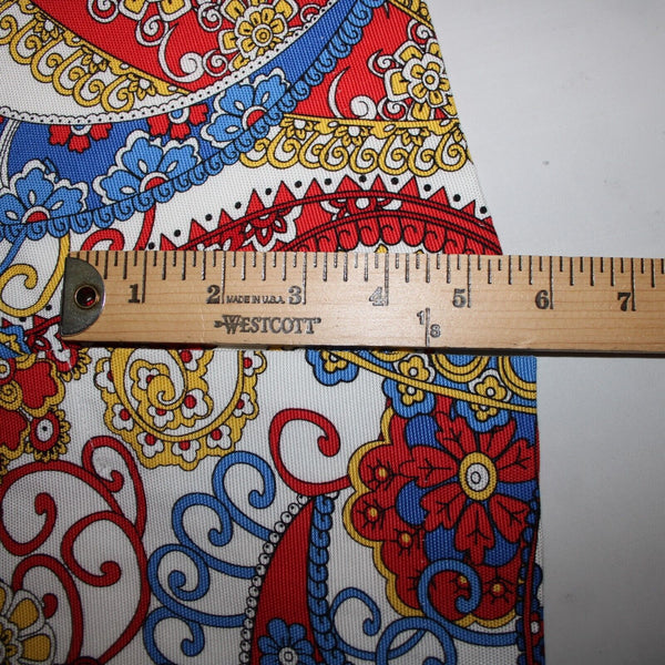 Talbots Petites Sz 4p White Red Multi Paisley Lined Lyocell Cotton Pencil Skirt