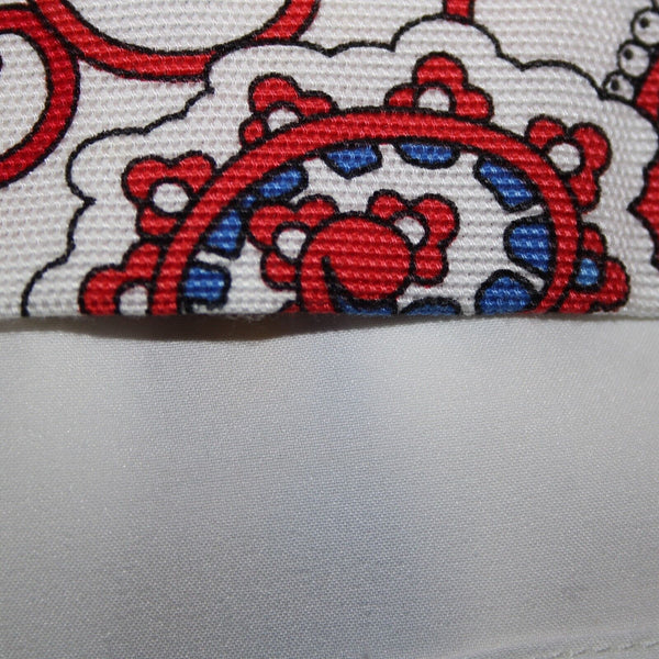 Talbots Petites Sz 4p White Red Multi Paisley Lined Lyocell Cotton Pencil Skirt