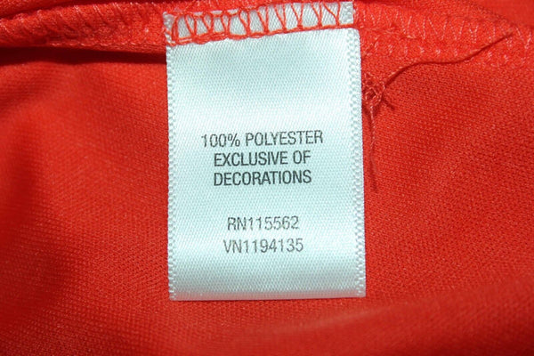 D-Signed Sz M Orange Ruffle Adjustable Straps Chiffon Polyester Lined Dress