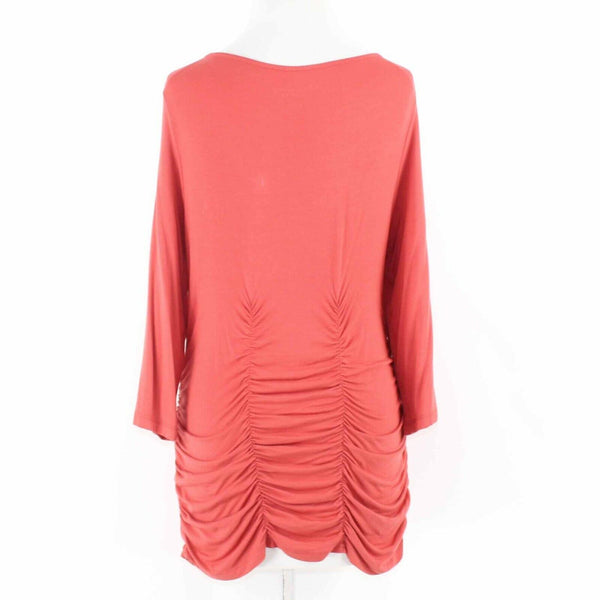 Soft Surroundings Sz S Rust All Around Draped Rayon Spandex Knit Top