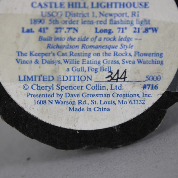 Cheryl Spencer Collin Lighthouse Castle Hill Light House Newport RI Lighthouse