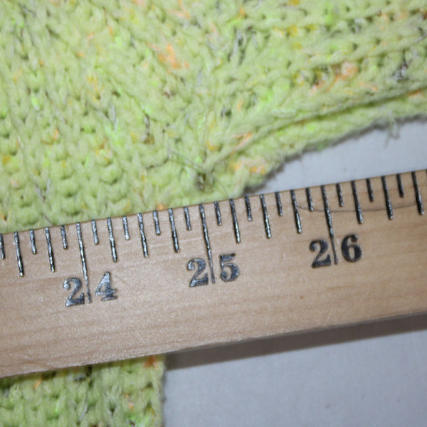 Free People Sweater Sz M Green Multi Colored Cowl Neck Knit Cotton Sweater