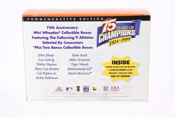 Wheaties Tiger Woods 75 Years Of Champions Gold Signature Mini Box NIB