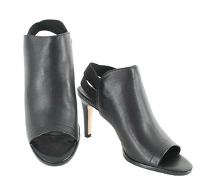Sesto Meucci NEW Sz 8.5M Black Leather Open Toe 3.5" Heel