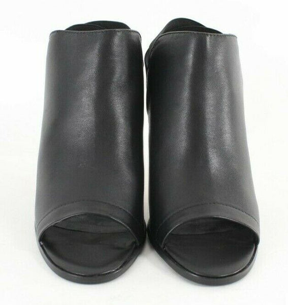 Sesto Meucci NEW Sz 8.5M Black Leather Open Toe 3.5" Heel