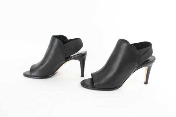 Sesto Meucci NEW Sz 8.5M Black Leather Open Toe 3.5" Heel