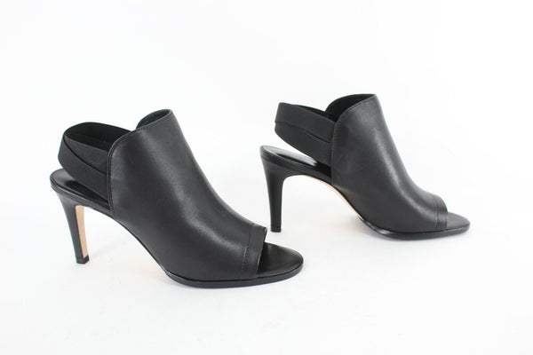 Sesto Meucci NEW Sz 8.5M Black Leather Open Toe 3.5" Heel