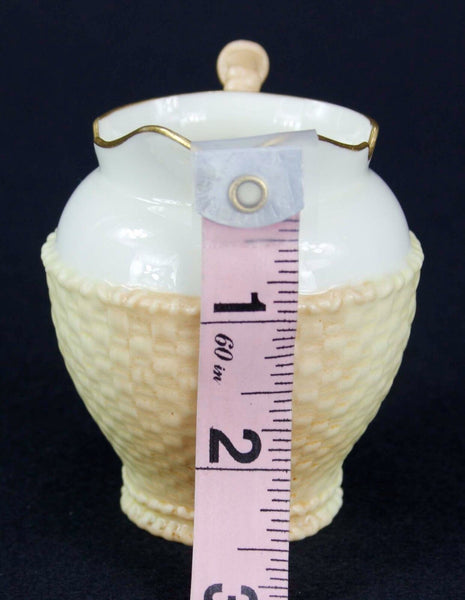 Royal Worcester Peach Cream Lattice Sugar Creamer