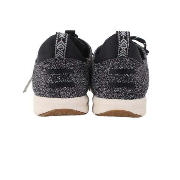 Toms Tennis Shoes NEW Sz 8.5 W Charcoal Gray Black Lace Up Fabric 1" Tennis Shoe