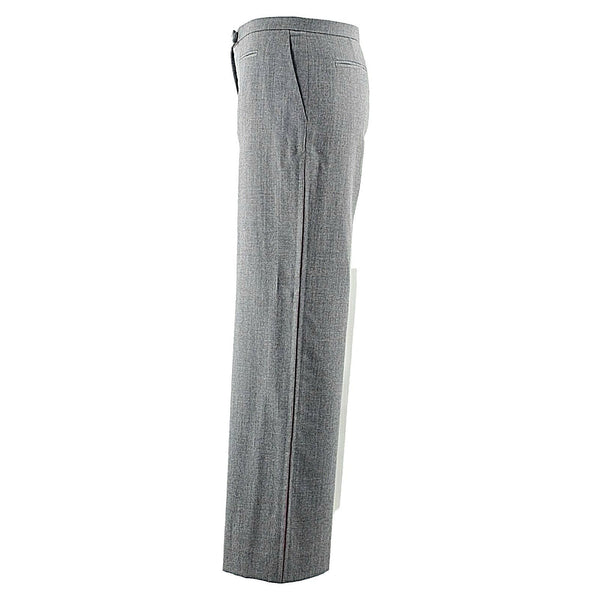Byblos Sz 42 x 32 Gray Magenta Side Panel Wool Cotton Blend Trouser Pants